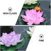 Flores decorativas 7 PCs Lotus decoração de água Adornamento de superfície Fake Pool Acessórios de plástico flutuante artificial