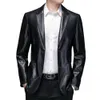 Spring and Autumn Haining Genuine Leather Jacket for Mens Suit Sheep Slim Fit Short