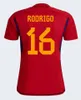 24 Espagne PEDRI Soccer Jerseys 2024 2025 LAMINE YAMAL RODRIGO PINO MERINO SERGIO M.ASENSI HERMOSO REDONDO CALDENTEY Hommes Maillot de football Espagnol Accueil Away888 JJ 3.24