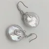 Orecchini pendenti con perle barocche naturali d'acqua dolce a forma di perle tibetane 17-18MM