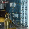 Rideaux AOSIDI Art moderne brodé Tulle rideaux pour salon chambre fenêtre florale voilages Voile rideaux de haute qualité 3D rideaux