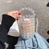 Sac à main de luxe en cristal Transparent avec cordon de serrage, pochette de gelée de perles de styliste, messagers de soirée clairs pour femmes, pochette fourre-tout