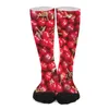 Women Socks Cherries Tomatoes Stockings Couple Fruit Print Breathable Leisure Outdoor Sports Anti Bacterial Gift Idea