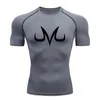 ZメンズスポーツクイックドライシャツアニメエレメントコンプレッションTシャツジムトレーニングフィットネスアンダーシャツトップタイトな弾性スポーツウェア240321
