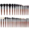 Chichodo Pincel de maquillaje-La serie Amber 41 piezas Juego de pinceles profesionales de tubo tallado-Herramientas de pinceles de maquillaje de alta calidad-Belleza 03Zk #