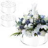 Wazony 3pcs wazon akrylowy 12 otworów czyste 14 cm okrągły kwiatowy element dekoracyjny uchwyt do for