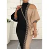 Mode Kleid Kleidung Sexy Hemd Einteiliges Set Frauen Langarm Casual Party einteiliges Rock Kleider Party Kleidung vestido Casual Club Blo 453