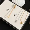 18K goud luxe hanger ketting ontwerper merk vrouwen liefde charme geschenken ketting roestvrij staal zomer douche geen vervaging sieraden verlovingsfeest ontwerper kettingen