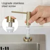 Sıvı Sabun Dispenser Altın Katı 304 Paslanmaz Çelik İtme Tipi Banyo Mutfak Lavabosu 500ml
