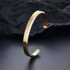 Armreif Edelstahl Herren Einfachheit Frauen Einfarbig Offenes Armband Mode Gold Silber Handschmuck Feines Geschenk Pulsera Hombre