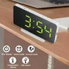 Zegarki stolika biurka Ultra-cień zegara stołowego Digital Cock Balm Table Watch USB Ładowanie światła wykrywanie LED Electronic Desktop Clock L240323