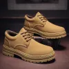 Shoes New Fashion Work Shoes Spring Autumn Lace up Leather Shoes Brand Comfy Office Style Leisure Walk Oxfords Men Casual Shoes