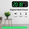 Wall Clocks Large Digital Clock Temperature Date Week Display Two Alarm 12/24H LED Voice Control Table For Bedroom