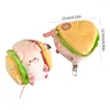 Keychains E0BF Playful Sandwich Pig Keychain Lovely Loose Change Wallet Car Keys Accessories