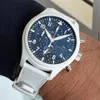 Orijinal Iwcity Luxury Mens Saat Pilot Kronograf Siyah Dial Saatler Erkekler İçin Yüksek Kaliteli Tasarımcı Saati Orologio Di Lusso Dhgate Yeni