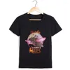 T-shirts pour femmes, vente de vêtements, T-shirt surdimensionné, perçage, impression de dessin animé, T-shirt en coton à manches courtes, pull basique