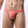 Underbyxor mäns tråd trosor solida underkläder sexiga bomull trosor bikini kort låg midjeshorts peni stor påse