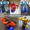 RC Car Transformation Robots Sports Vehicle Model Drift Toys Cool Deformation Kids Gifts For Boys 240321