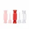 50 unids Lipgloss Tubo vacío 8 ml Forma de caramelo Embalaje cosmético Rojo Rosa Claro Lindo Elegante Botella recargable Brillo de labios Ctainers J2kC #