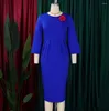 Casual jurken Dames Commuter-jurk Effen Kleur Professioneel Ol-stijl Grote heup Gewikkelde rok 2024 Lente Elegante Pullover Rits Mid