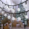 1 Pack 100 LED 64FT IP65 Crystal Globe Plug in String Waterproof Lights, with 8 Lighting Modes, Halloween Lights Outdoor for Garden Tree Patio Party Christmas