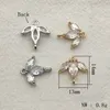 Connecteurs de feuilles de zircone cubiques, 14x1m, 50 pièces, pour colliers faits à la main, accessoires de boucles d'oreilles, pièces de bijoux à faire soi-même, 240315, arrivée