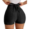 Damesshorts Dames Yoga Hoge taille Veters Sport Slim Fit Ademend Fietsen Voor dagelijks gebruik boven de knie