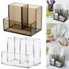 Lagringslådor Desktop Stationery Organizer med Sticky Notes Holder Pen Acrylic Box för Home Office School