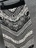 Modna dwuczęściowa spódnica garnitur O Neck Sleepeless Damies Knitwear Tops High Tase Lady Pencil Spódnica Knit Ustaw strój Tracksuit 2024