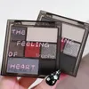 girl 7 Color Eyeshadow Palette Grey Red Black Smoky Eye Highlighter Korean Shiny Glitter Eye Shadow Gothic Eyes Makeup Cosmetics q8zE#