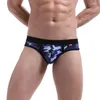 Mutande Uomo Slip Camouflage Stampato Intimo Cueca Masculina Pene Pouch Maschile Slip Mutandine Vita bassa Bikini Indumenti da notte Indumenti da notte