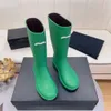 2023 Brand Square Toe Women Rain Boots Thick Heel Thicks Sole Ankle Boot Womens Rubber Boot G220720 good are quality 35-40