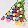 Fleurs décoratives tulipe artificielle 35cm, décoration de mariage, simulation de cadeaux de saint-valentin en PU pour la maison