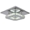 Ceiling Lights Nordic K9 Crystal Light LED Square Aisle For Corridor Entrance Fixtures