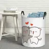 Paniers Mignon chat pêche et Goma sale panier à linge pliant grande capacité sac vêtements enfant jouet stockage seau organisateur avec poignées