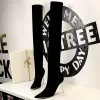 Botas Bigtree Shoes Thret Thil Boots High Women Over the Knee Boots Steletto Heels Mulheres Long Boots Autumn Winter Boots Cuissardes