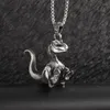 Anhänger Halsketten Big Mouth Krokodil Dinosaurier Tier Halskette Herren Personalisierte Punk Hip-Hop Trendy Schmuck Junge Geschenk