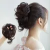 Hair Accessories Synthetic Curly Bun Messy Claw Chignon Clip Elastic Scrunchies Hairpieces Donut Updo Pieces For Women