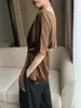 Women's Blouses Half Sleeve Chic Woman Blouse 2024 Summer Tops Belt Irregular Shirt Seda Blusas Elegantes Femeninas