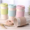 Mugs Cute Reusable Travel Cup To Go Coffee Mug With Lid Wheat Stalk Sleeve For Tea And