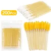 200 pcs pinceaux de maquillage en cristal ensemble eyel lèvre microbrosse baguettes de mascara applicateur écouvillon eyel extensi outils de maquillage 54nU #