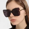Occhiali da sole Designer di marca T 2024 Occhiali da sole quadrati oversize da donna Occhiali da sole femminili con montatura grande Tonalità colorate Fpr Oculos