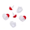 5ml Lipgloss Ctainer Empty Clear Heart Shaped Red Lid Lovely Carto Mini Cosmetic Packaging Bottles Plastic Lip Gloss Tubes y1cG#