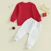 Set di abbigliamento Pudcoco Infant Baby Pants Set Lettere a maniche lunghe Equipa
