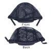 Filets à cheveux 5 pièces bonnet de perruque noir avec côtés en velours pour faire des perruques avec sangle réglable casquettes de perruque sans colle casquette de tissage casquettes de filet de dentelle de fleur