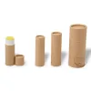 gorąca sprzedaż Eco Przyjazna Eco 0,4/0,6/2,1 unz Kraft Cardboard Lip Balm CTAINER 100% Biodegradowalne papierowe kosmetyczne push up puste rurki L8EA#