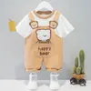 Body Bebek ve Erkek Giyim Takım İlkbahar Yaz Grils Bows Set Sevimli Turslar Giysileri 240314