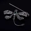 Pins Brooches Vintage Cubic Zircon Dragonfly Brooch Pins Unique Womens Brooch Delicate Insect Corsage Suit Sweaters Luxury Accessori Ornament L240323