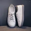 Jesienne buty ładne 987 Casual White Women Designer Sneakers High Top Split Skóra dla kobiety Fashio 61386