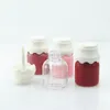 ミニリップグロス8ml ctainers化粧品パッケージ補充可能なボトル白い蓋をかわいい空の丸いプラスチックリップグロスワンドチューブr4dh＃